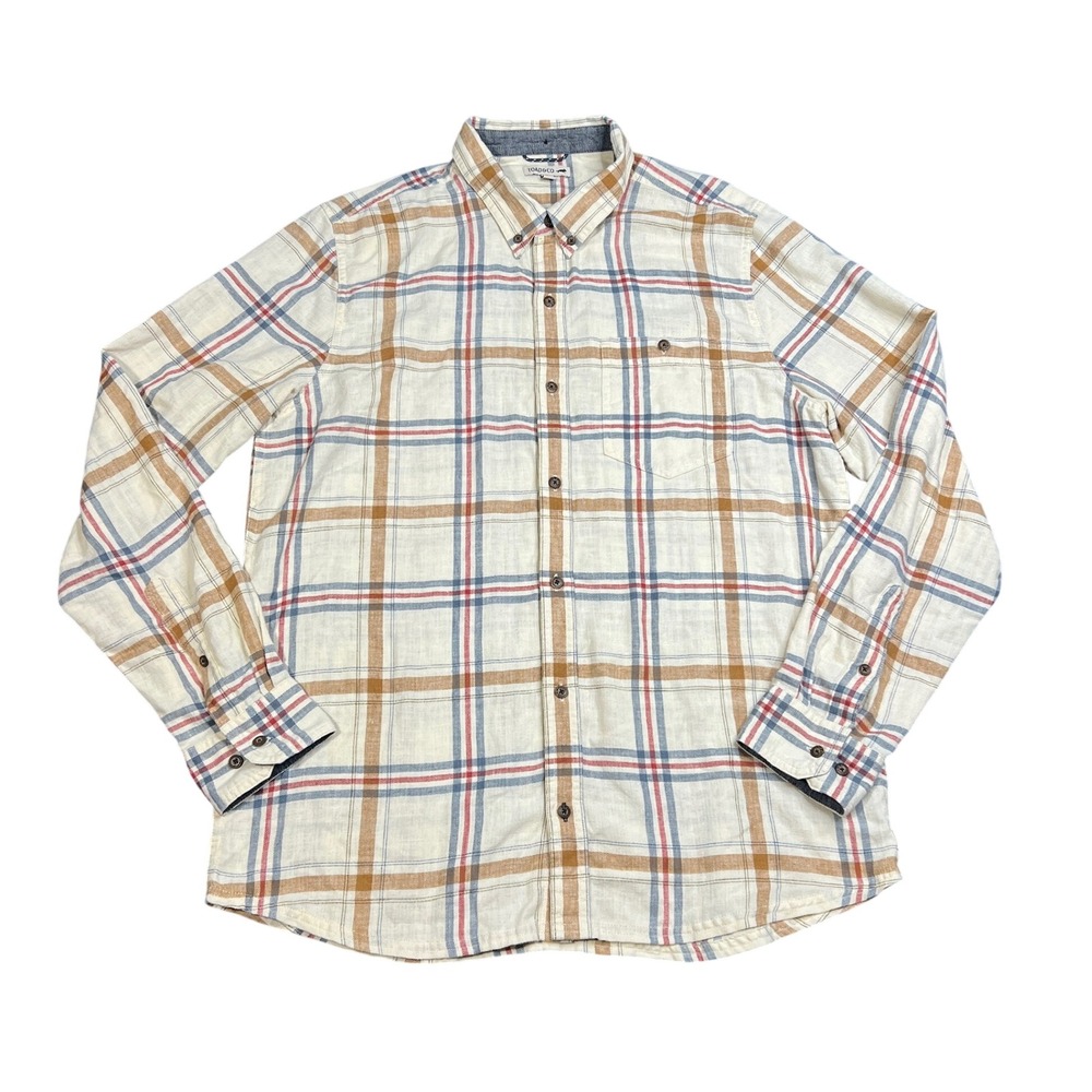 Toad&Co Airsmyth Long Sleeve Shirt Men's Large Plaid Cotton Button Down T2241915